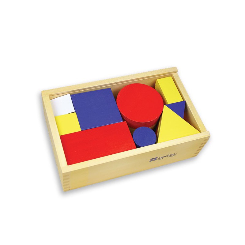 Logic Blocks Of Different Shapes Of Wood Andreu Toys AND16164 Kinuma
