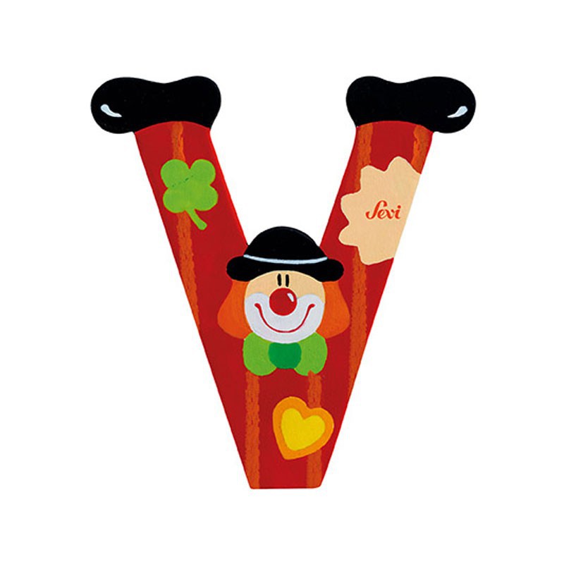 Clown Letter V Sevi Sev