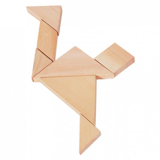 Rompecabezas de madera Tangram, 7 piezas