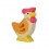 Gallina de pie - animal de madera