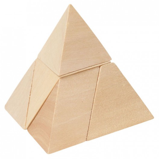 Rompecabezas de madera La Pirámide, 5 piezas