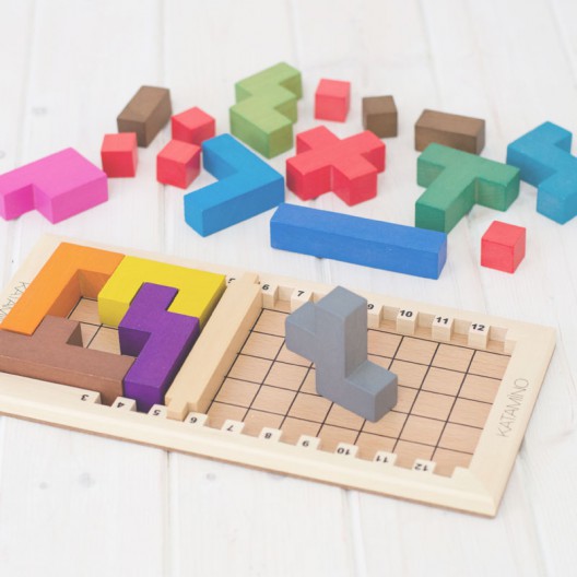 Katamino clàssic de fusta - Joc puzle d'estratègia