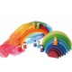 Tela de seda para jugar en colores arco iris