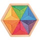 Mini puzle creatiu de fusta estrella de colors complementaris