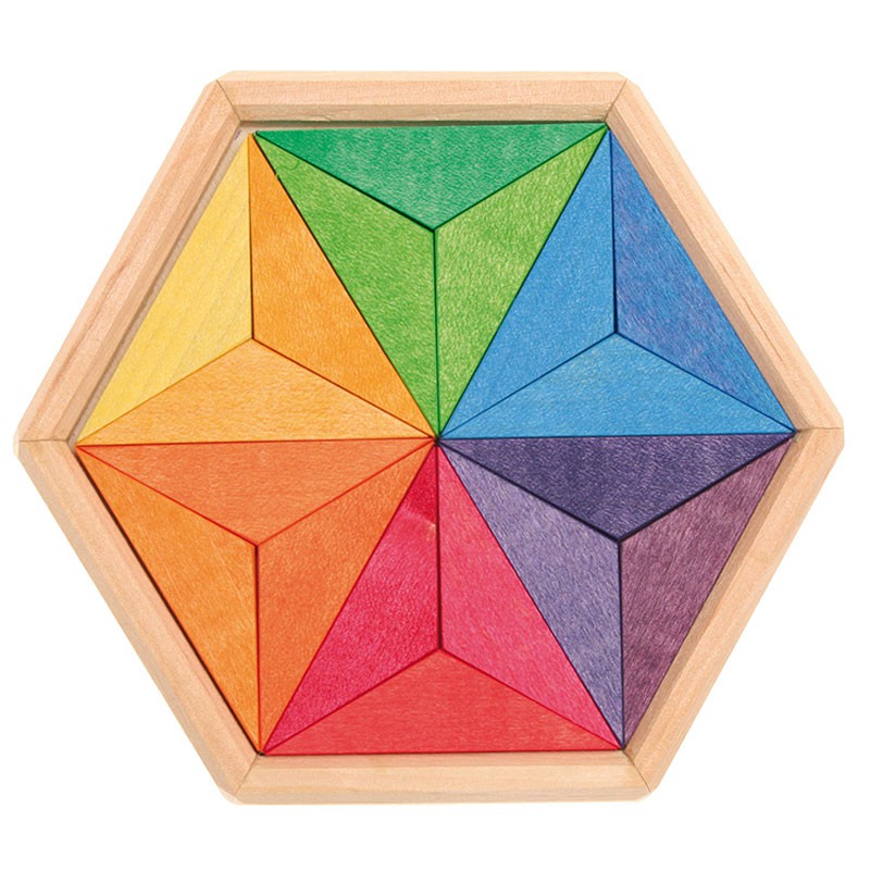Escarpa tos guía Mini puzzle creativo de madera estrella de colores complementarios -  kinuma.com