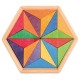 Mini puzle creatiu de fusta estrella de colors complementaris