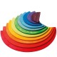 Semicirculos de madera tamaño grande colores arco iris