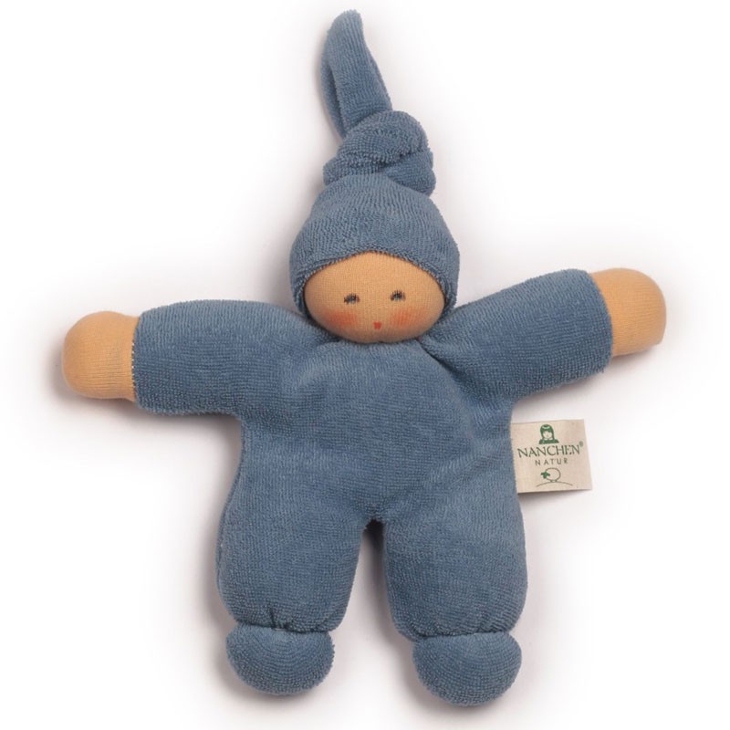 Ninot Pimpel de cotó orgànic blau