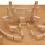 64 cubos de madera de construcción - medida 33 1/3 mm