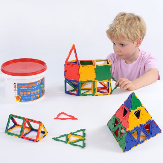 Polydron cubo midi 80 piezas - juguete de formas geométricas