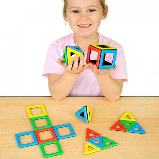 Magnetic Polydron 32 piezas imantadas - juguete de formas geométricas