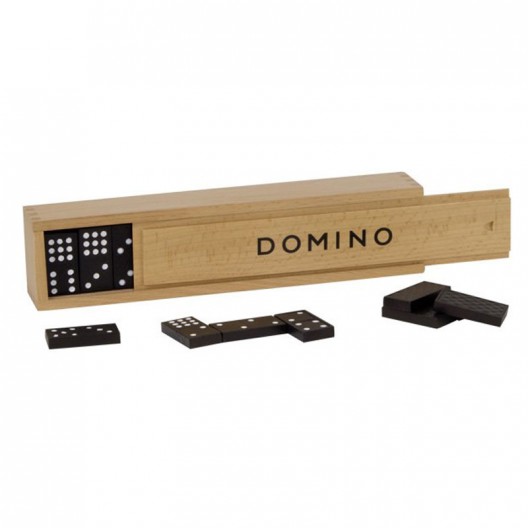 Juego Domino de madera en caja - 55 piezas