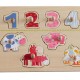 Puzzle para encajar - Contando con los animales