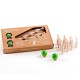Green mini bowling - juego de bolos de madera