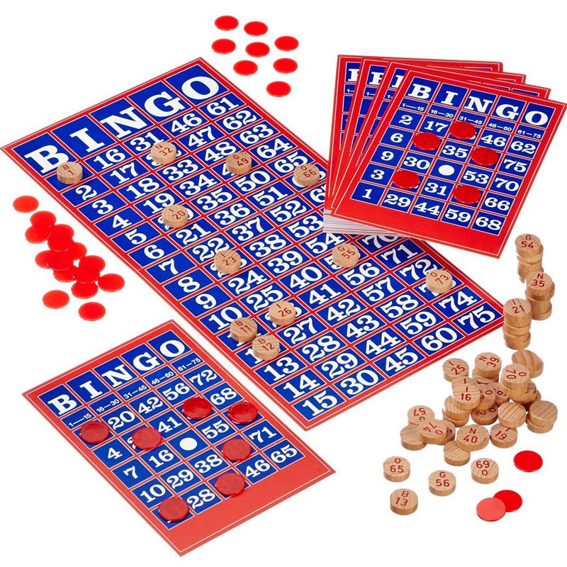Vago Cinemática Industrial Bingo - con fichas numeradas de madera - kinuma.com