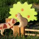 Perro guardián pequeño - animal de madera