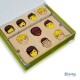 Caras expresivas de madera - Juego de asociación de imágenes