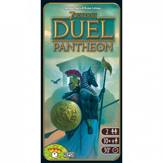 7 Wonders Duel Pantheon Expansión - juego de cartas estratégico para dos jugadores