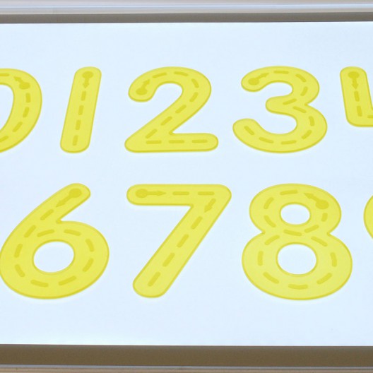 Números amarillos flexibles - Silishapes del 0 a 9