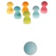 Setas de madera Arco Iris Pastel - Juego de clasificación y construcción