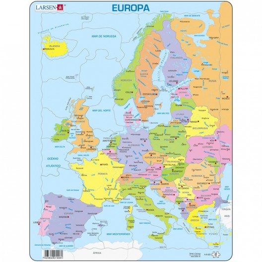 Puzle Educativo Larsen 37 piezas - Mapa Europa Política (castellano)
