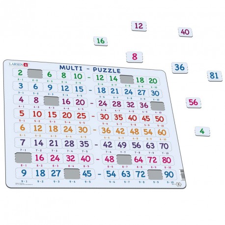 Puzle Educativo Larsen 80 piezas - Tabla de multiplicar