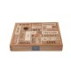 Peace & Love - caja 29 bloques de madera natural