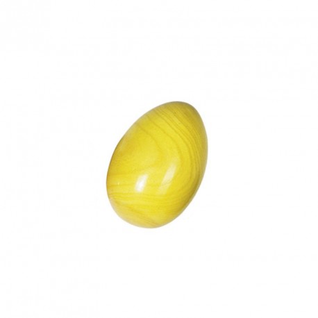 Maraca en forma de huevo de madera - amarillo