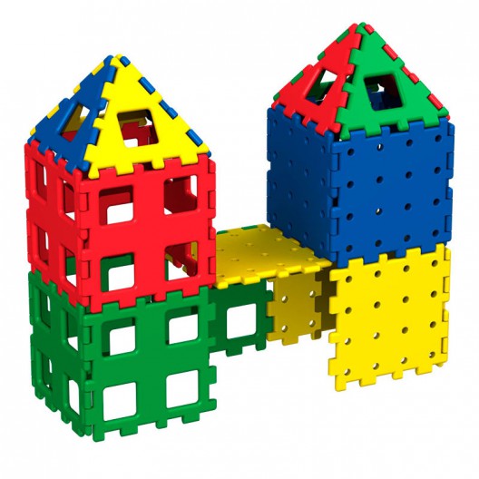 Polydron XL set 1 básico de 12 piezas - juguete de formas geométricas
