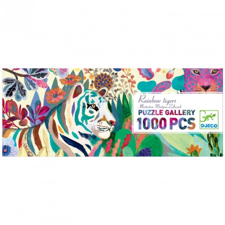 Puzzle gallery Rainbow Tigers - 1000 pzas.