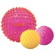 3 pelotas sensoriales bicolor rosa y amarillo