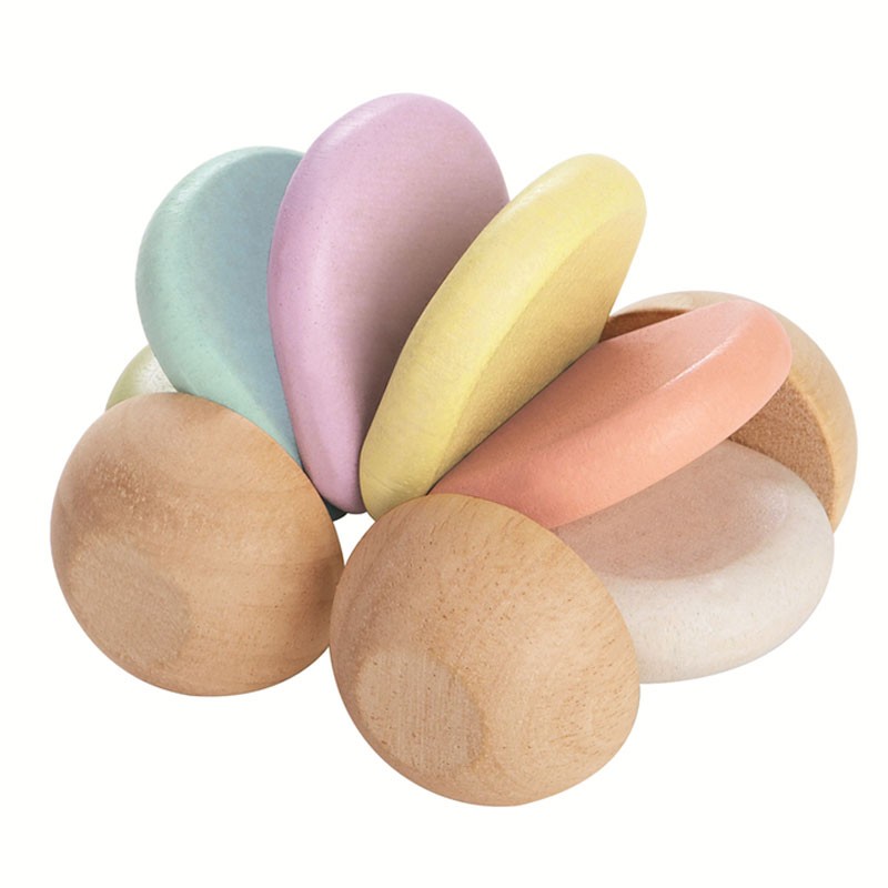Baby car colores pastel - cochecito de madera