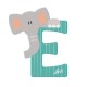 Letra de madera E - Elefante