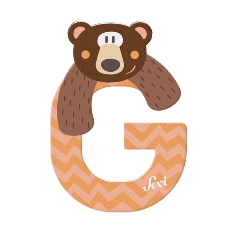 Letra de madera G - Grizzly