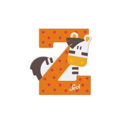Letra de madera Z - Zebra