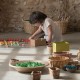 36 piezas en forma de panal de madera para mandalas - Amarillo