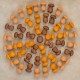 36 piezas en forma de seta de madera para mandalas - Marrón