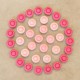 36 piezas en forma de flor de madera para mandalas - Rosa