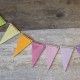 Banderines de madera para enhebrar - colores pastel