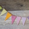 Banderines de madera para enhebrar - colores pastel
