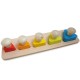 Puzzle de triángulos con pomo de madera