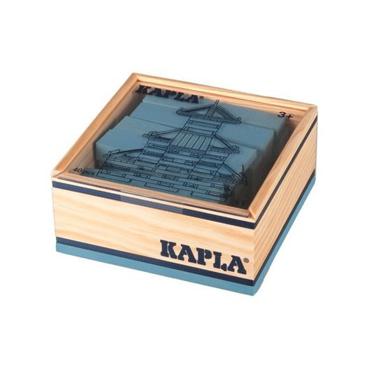 KAPLA color, azul claro - 40 placas de madera