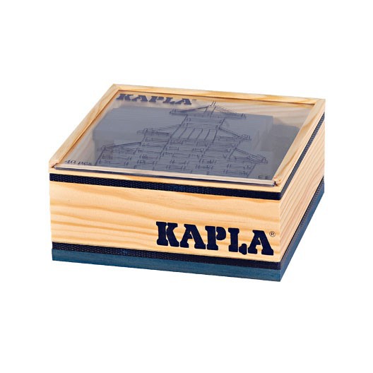 KAPLA color, azul oscuro - 40 placas de madera