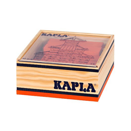 KAPLA color naranja - 40 placas de madera