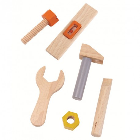 Cinturón con herramientas de madera
