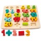 Puzzle encajable de madera números 1-20 - 23 pzas.