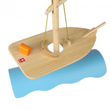 Barco Pirata - Juego equilibrio de madera de bambú