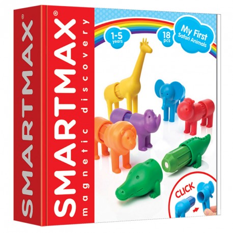 SmartMax Els meus primers Animals de Safari - joc de construcció magnètic 18 pces.s.