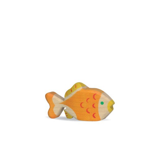 Carpa Dorada - Goldfish animal de madera