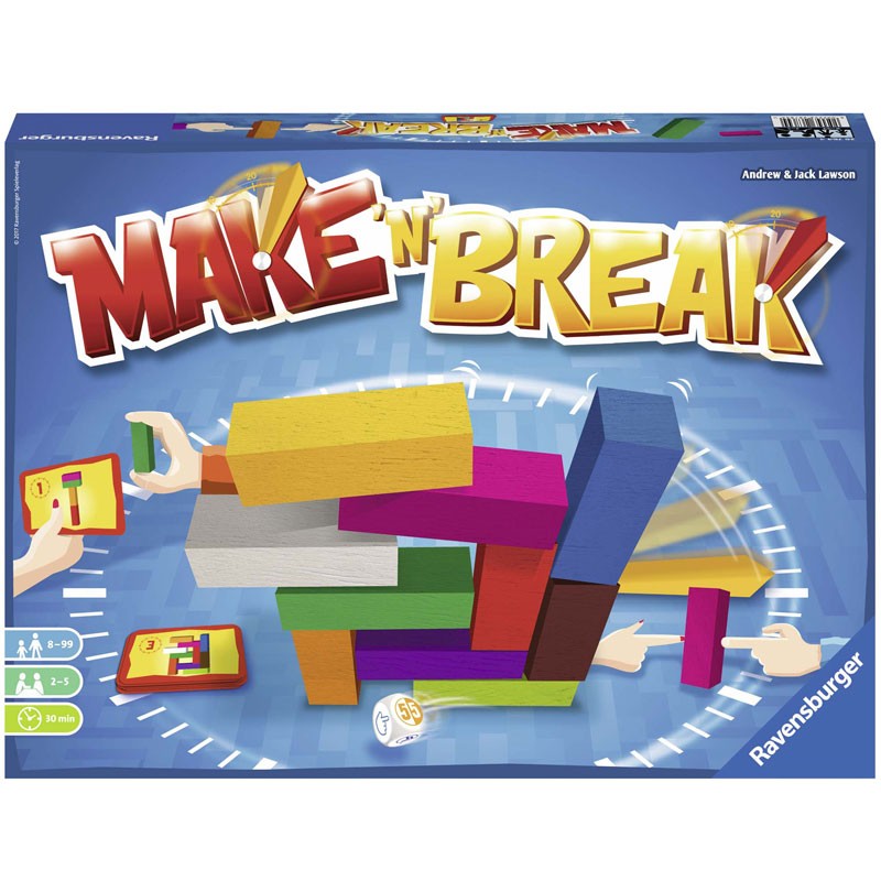 Make'n'Break - juego de mesa de construcción de madera para 2-5 jugadores